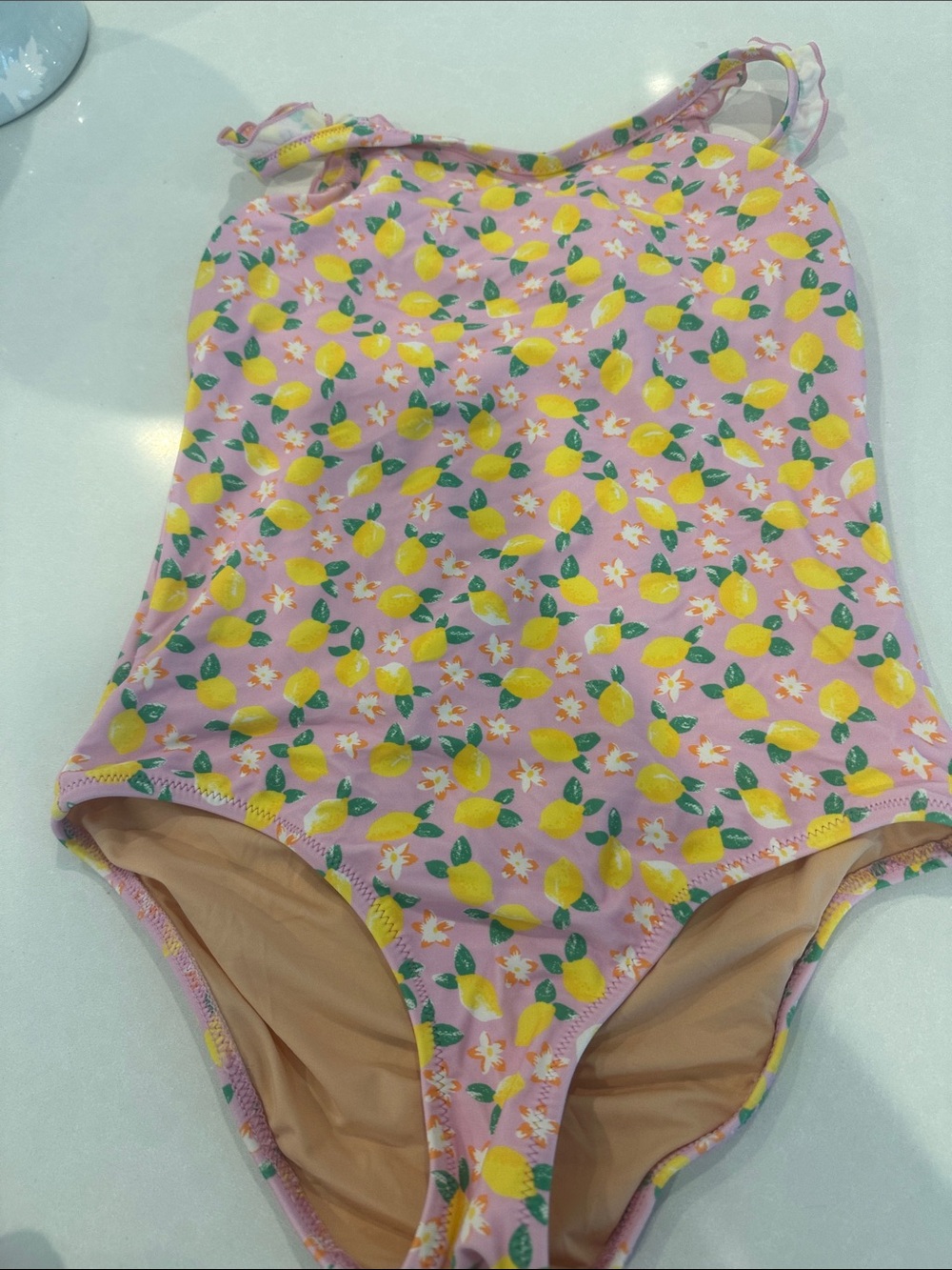 crewcuts Pink Lemon-Print Girls' Swim Bottoms